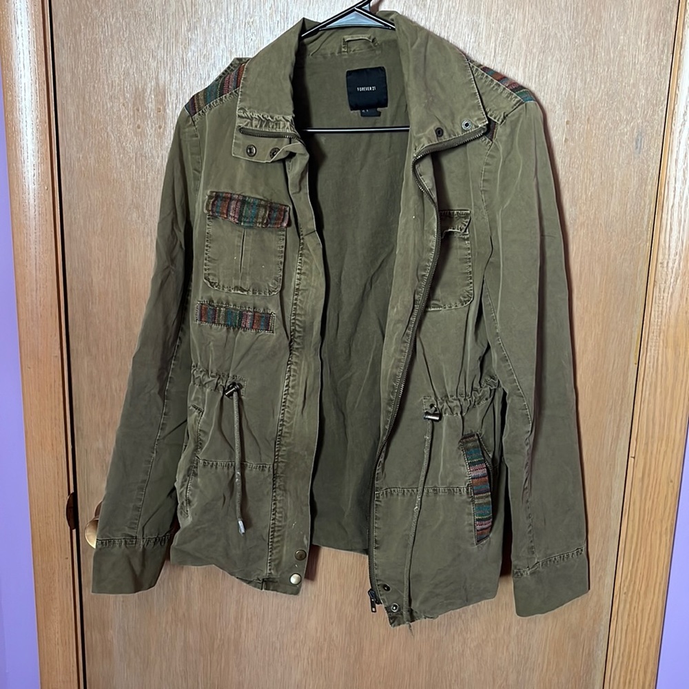 Forever 21 Army Green Jacket size Large